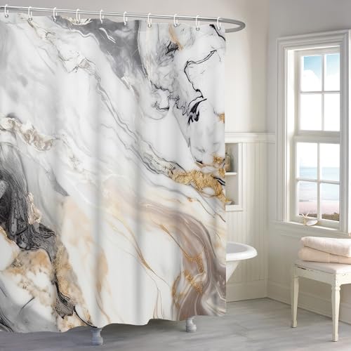 ASDCXZ Marble Shower Curtain 180x180 cm - Image 3