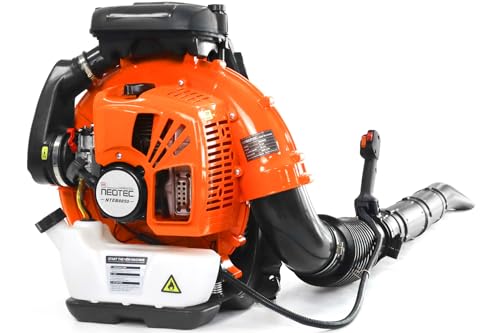 NEO-TEC 75.6CC Gas Backpack Leaf Blower 847CFM 236MPH 2-Cycle Powerful with Low Vibration Ergonomic Harness System for Garden Yard Lawn Snow Clearing