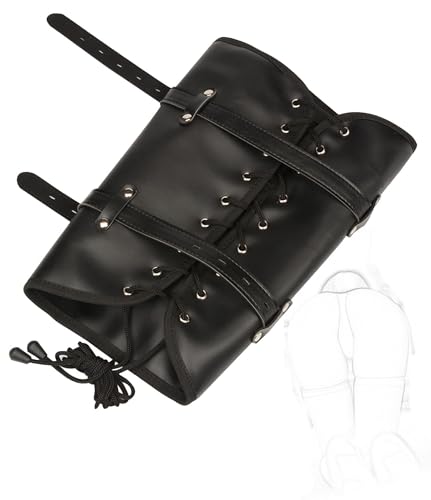 Puños de tobillo de cuero para bondage con restricciones ajustables BDSM