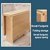 Folding Dining Table Drop Leaf Table, Space Saving Drop Leaf Dining Table with 2-Layer Storage Shelf, Foldable Kitchen Table with Foldable in 3 Forms, Utility Extendable Table for Kitchen Bedroom Dini