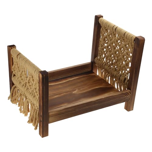 Photography Props Wood Bed Baby Photo Posing Accessories Photography Cot Small Furniture for Infant Photoshoot Baby Photo Props