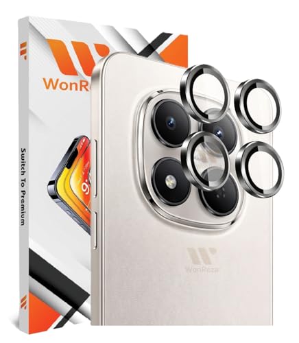 Image of Pack 4 - Camera lens Protector Ring for Redmi Note 15 Pro 5G Camera Tempered Glass Aluminum Alloy Rings, Ultra-HD Metal Frame- Black