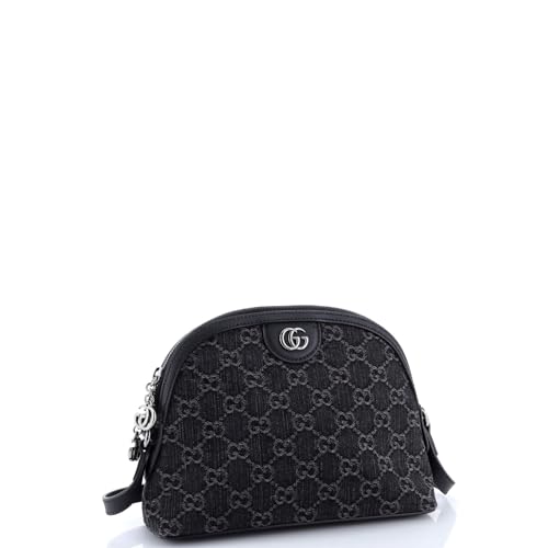 Pre-Loved Ophidia Dome Shoulder Bag GG Denim Small, Black2