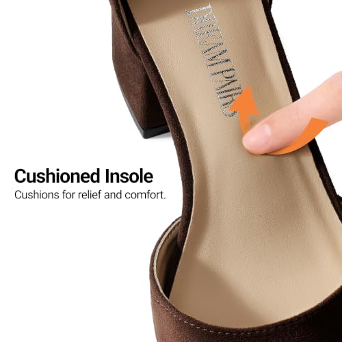 Image of DREAM PAIRS ANNEE Pointed Toe Low Chunky Heels Pump Shoes