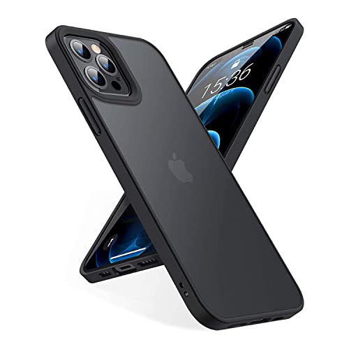 Image of Pikkme Back Cover | Defender Series | Shockproof | Full Camera & Drop Down Protection | Raised Edges | Super Soft-Touch | Bumper Case for iPhone 13 Pro (Black)