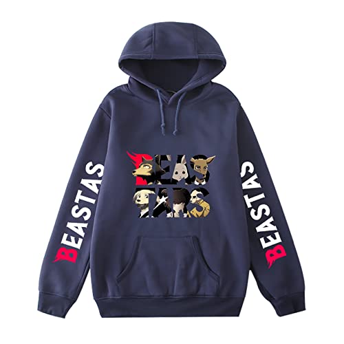keepmore Unisex Anime Beastars Sudadera con Capucha Moda Otoño Invierno Cordón con Capucha Ropa Deportiva