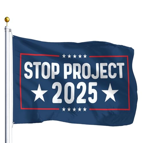 Stop Project 2025 Project Anti Flags For Room Teen Trippy Flags 3x5 Outdoor Banner For Beach 3x5 Ft, Birthday Gifts For Friends