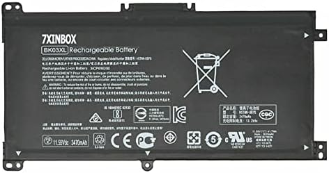 11.55V 3470mAh 41.7Wh BK03XL Replacement Laptop Battery for HP Pavilion x360 Convertible PC 14 14-BA001ns X360 14 14m 14-BA000 HSTNN-LB7S HSTNN-UB7G TPN-W125 916366-541 14-BA033TX