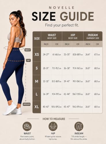 Image of Novelle Velune Buttery Soft Yoga Leggings Pockets 25 inch for Women