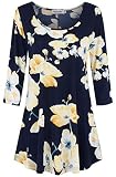 Tencole Blouses for Women Fashion 2023, 3/4 Sleeve Shirts for Women Dressy Tunic Tops Casual Wear wi
