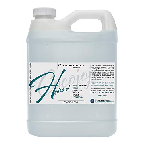 Chamomile Hydrosol Spray Toner for face Floral Water Cleansing Hydrating Face Mist, for Hydration Pure and Natural Chamomile Hydrosol for All Skin Types COCOJOJO Chamomile HYDROSOL - 32 oz