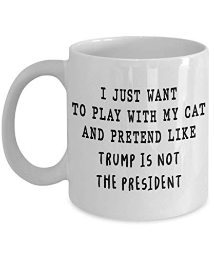 Funny Cat Coffee Mug anti trump funny coffee mug, cat lover gift, cat
