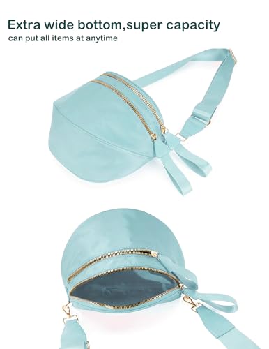 Image of FEIBOON Spacious Nylon Crossbody Bag Bum Bag Handbags Wallets Purses Trendy Shoulder Bag for Women