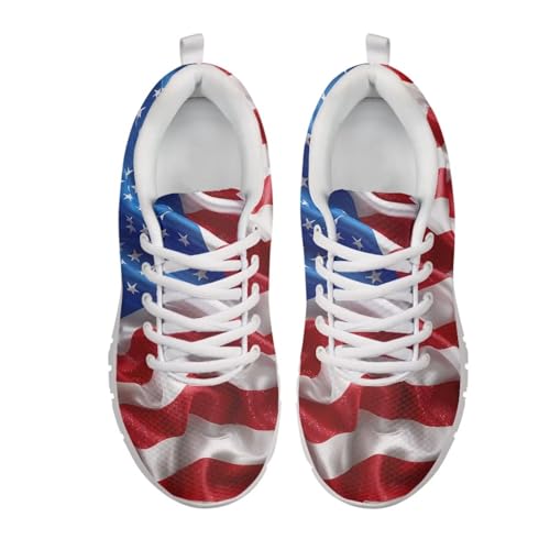 Image of GIFTPUZZ Mens Lace Up Athletic Trainers Running Sneakers Wedge Breathable Gym Lightweight Sports Tennis Shoes