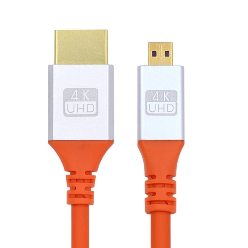 CY Cable Micro HDMI 4K to HDMI Ultra Soft High Flex HDTV Cable Hyper Super Flexible Cord High Speed Type-A Male to Male for Computer HDTV - Image 2