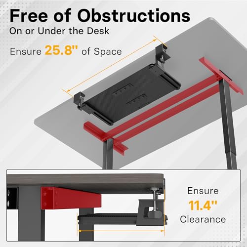 Image of BONTEC Under Desk Keyboard Tray, Pull-Out Keyboard & Mouse Platform