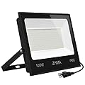 ZHMA 100W Flood Lights Outdoor,9000LM LED Work Light with Plug and Switch-IP66 Waterproof Bright Security Lights-6500K White Light,for Yard,Garden,Playground,Backyard,Garage,Lawn
