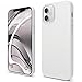 elago Coque Silicone Liquide Compatible avec iPhone 12 et Compatible avec iPhone 12 Pro (6,1”) Case en Silicone Premium, Étui Protection Complète, Cover Antichoc à 3 Structure (Blanc)