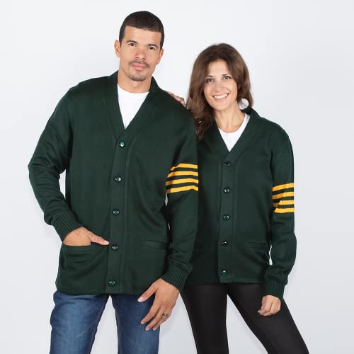 Image of Stewart & Strauss Cardigan Varsity Letter Sweater | American style button front letter sweater knit since 1977, heavyweight and ready for chenille letters and patches
