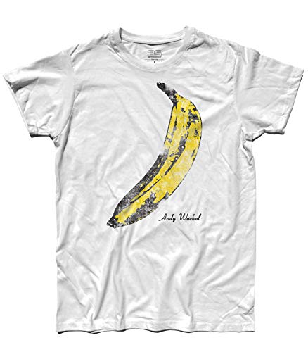 Photo de T-Shirt Homme Banane Inspiré Andy Warhol et AI Velvet Underground - Blanc, M