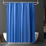 URAQT Shower Curtain Anti Mould, Waterproof PEVA Bath Curtains, Mildew Resistant Bathroom Shower Curtain with 12 Hooks, Plain Color Bathtub Curtains for Bath Tub Shower Stall, 180 x 180 cm, Dark Blue