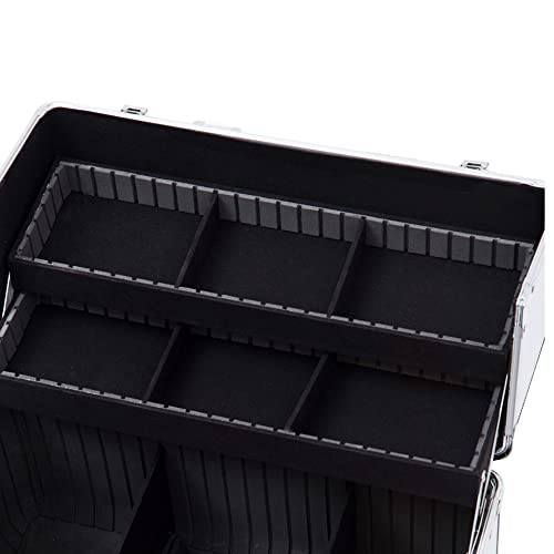 HOMCOM Maletín Maquillaje 36'5x24x29cm 3 Niveles Maleta Neceser Cosmetica Profesional - imagen 8