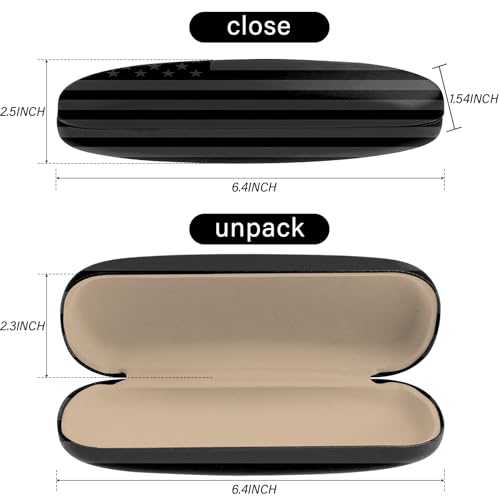 Image of Eyeglasses Case Hard Shell Protective Case for Glasses Eyeglass Box with Cleaning Cloth for Boys Men Man Cute Aesthetic