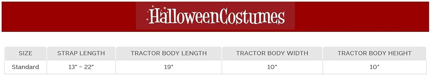 Toddler Ride in Tractor Costume, Foam-Backed Tunic Farm Cosplay Halloween Costume Outfit - Image 3