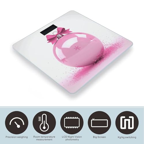 Báscula digital precisa Pink Christmas Ball hasta 180kg miniatura 3
