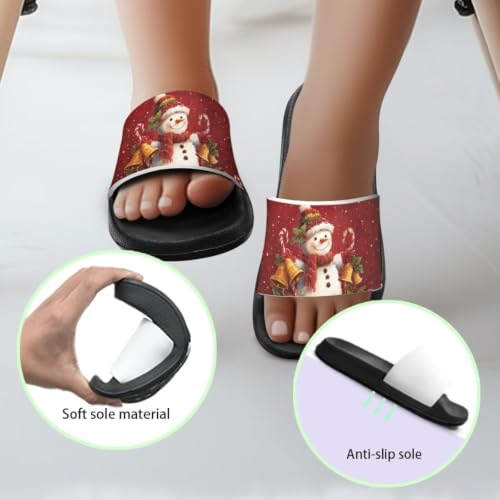 Image of Unisex Slides for Girls Boys Comfortable Slippers Slides Non-slip Shower Shoes House Fashion Thick for Indoor & Outdoor Gifts