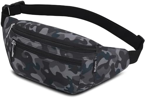Bauchtasche Gürteltasche Hüfttasche Sport für Damen und Herren Wasserdicht Bauchtasche Doggy Bag Outdoor Groß Handytasche Umhängetasche Camping Wandern Fitness Fahrrad Running (Tar