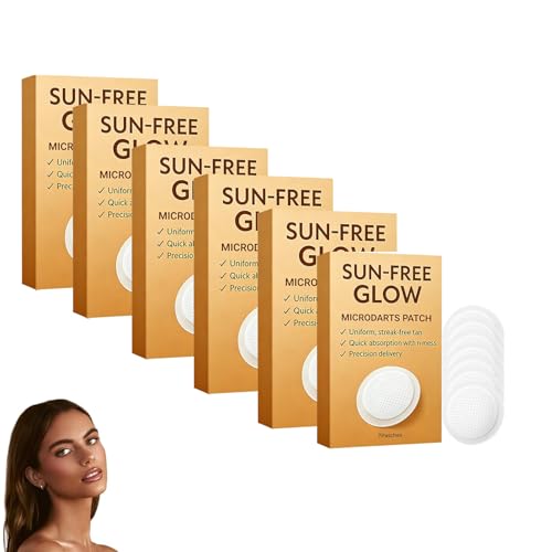 PurevLab Sun-Free Glow Patch for Women & Men Round Micro-Tip Self Tanning Patches for Natural Bronzed Skin Peel and Place Beauty Tabs for Daily Routine No-Mess Travel-Friendly Tan Patch 5 Boxes