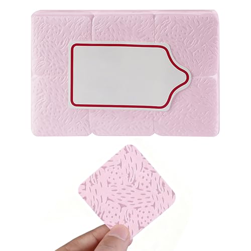 Yoezuo 300 Piezas Sin Pelusas Toallitas para Uñas, Almohadillas para Limpiar Uñas, Almohadillas se Algodón para Limpiar el Pegamento Esmalte de Uñas(Rosa)