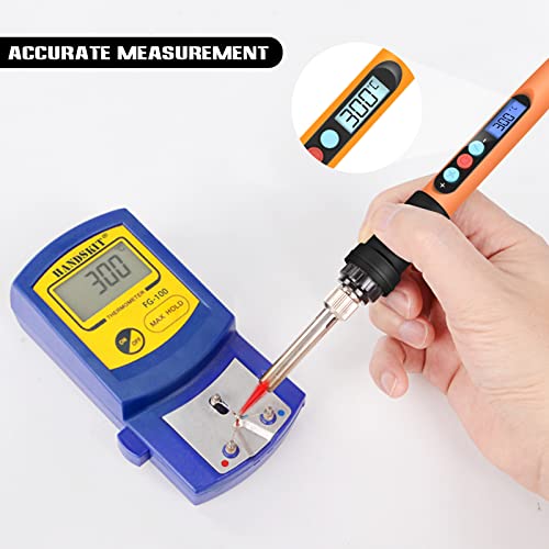 Soldering Iron Kit Electric, Soldering Iron 90W Welding Tools, Adjustable Temperature 180-480℃ Soldering Kit, Digital Portable Solder Iron Kit with 5 Solder Tips, Solder Wire, Mini Stand