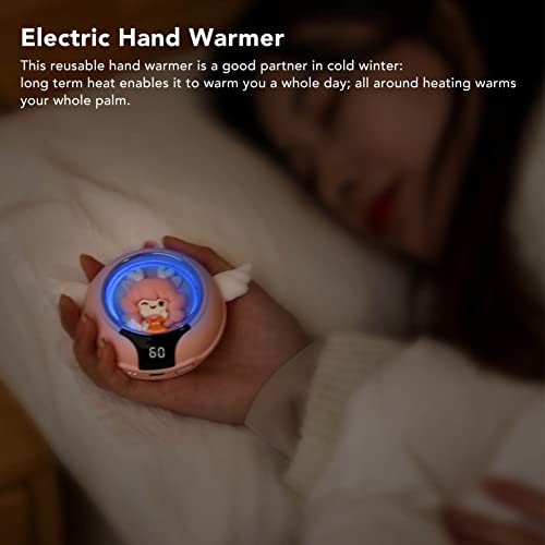 FECAMOS Mini-Handwärmer, 2 Temperatureinstellungen, tragbares Ladegerät 2 in 1 für das Büro – Bild 3