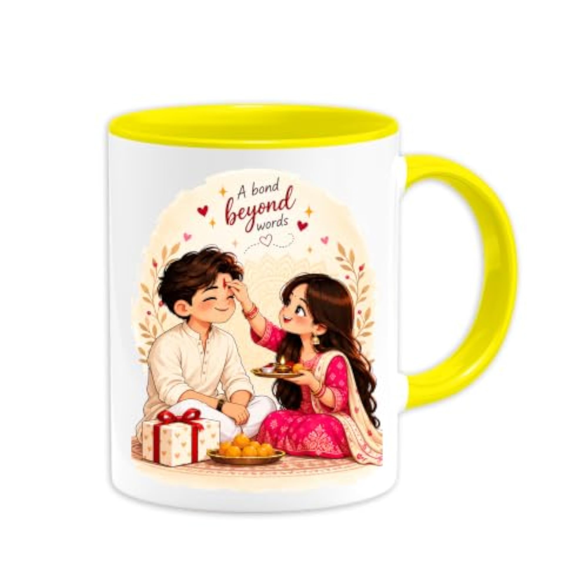 Brother Sister Bond Design Coffee Mug, Unique Gift