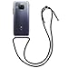 Produktbild kwmobile Necklace Case kompatibel mit Xiaomi Mi 10T Lite Hülle - Silikon Cover mit Handykette - Band Handyhülle Schwarz Transparent