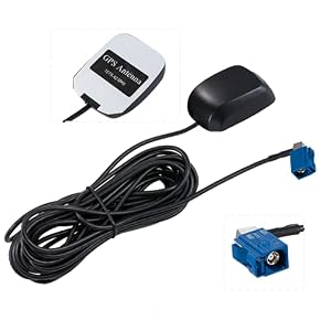 Vecys Fakra GPS Antenne 1575,42 MHz Fakra C Adapter rechtwinklig mit 3 m Auto GPS Fakra Antenne Magnetfuß für…