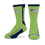 For Bare Feet NFL SEATTLE SEAHAWKS MVP Crew Sock Team Color Youth