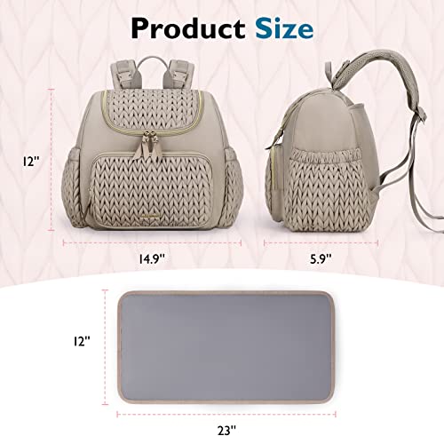 Mommore Diaper Bag Small Diaper Backpack Stylish Baby Maternity Bags Travel Backpacks With Insulated Pockets, Changing Pad, Stroller Straps #TOP5