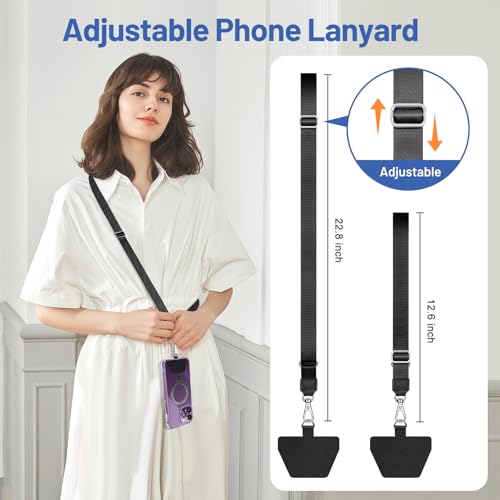 Doormoon DM-LJP-BLCX2 Phone Lanyard, Universal Adjustable Neck Straps thumb #2