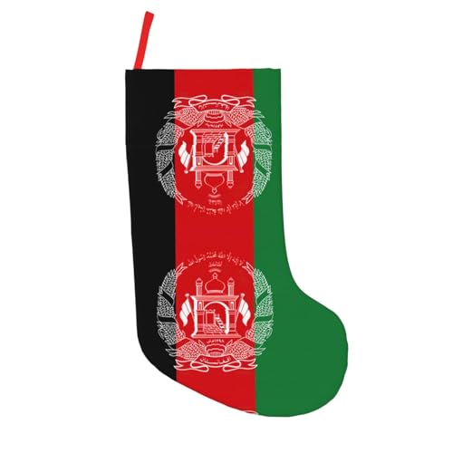 FLGHJNBJN Drapeau de l'Afghanistan Chaussettes de Noël festives 45,7 cm Grand kit de décoration de vacances