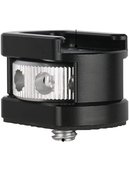 NICEYRIG Cold Shoe Clamp Mount Adapter with 1/4’’-20 Screw for Microphone/Monitor/LED Lights Bracket, Silver