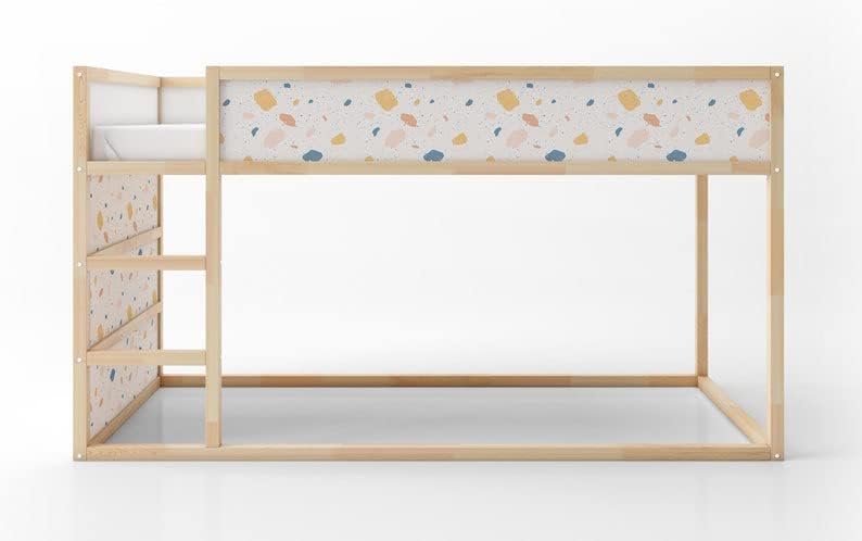 KURA Bed Colorful Venetian Terrazzo Imitation Pattern Kids Decals Sticker Furniture Decals for Nursery Adhesive