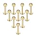 Ruifan 10PCS 16G Gold Plated 316L Stainless Steel 3mm Ball Labret Monroe Lip Ring/ Tragus/ Helix/ Cartilage Earring Stud Barbell,6mm Bar Length Body Piercing Jewelry