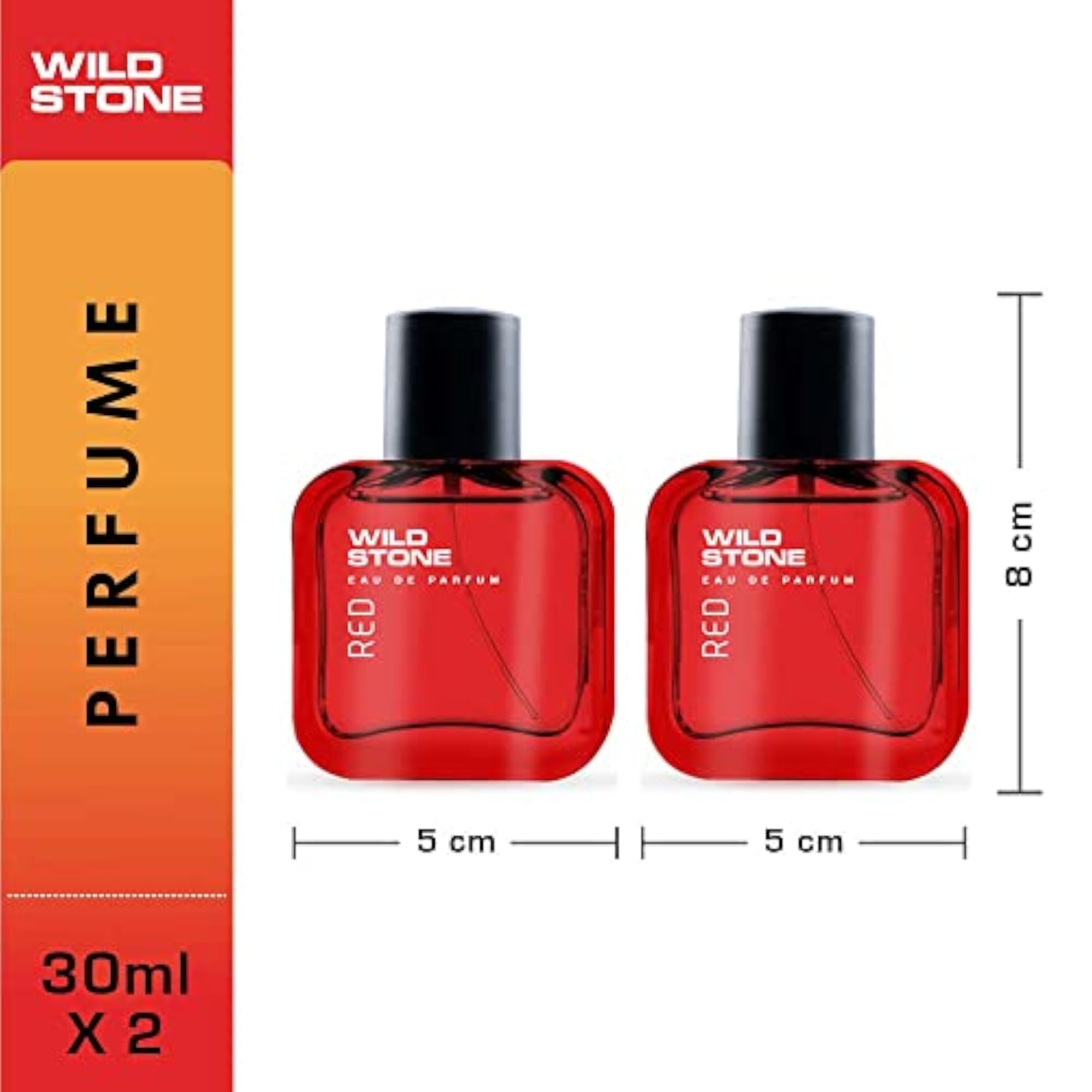 Men's Red Long Lasting Eau de Parfum, Pack of 2