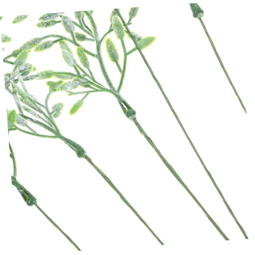 Yardenfun 10pcs Simulated Green Plant Decoration Artificial Plants Wedding Decor Fake Plant Fake Green Plant Decors Faux Plant Decor Flower Arrangement Stems Household Bride Wire