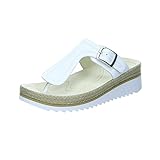 Flexible Laufsohle Gabor Damen Zehentrenner Größe 38.5 EU Weiß (weiß)