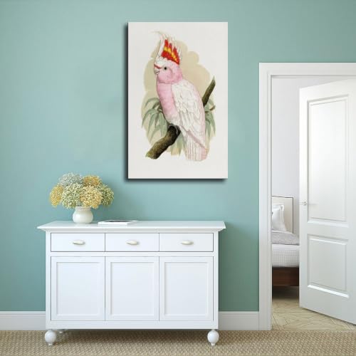 Tableau cacatoès sur toile vintage prestige pour grand paysage