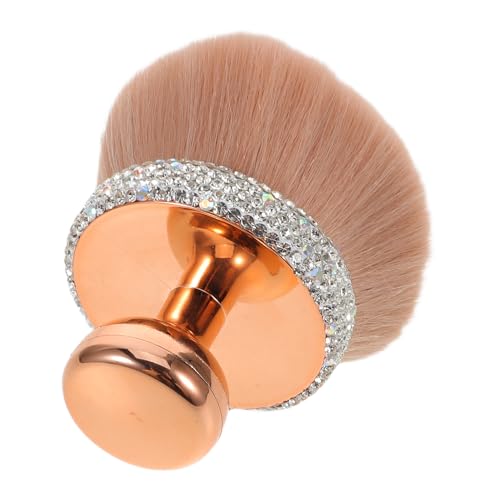 OUNONA Pinceles de Maquillaje de Lujo Brocha para Rubor Gemas de Imitación Aplicadora para Polvos Sueltos y Base para Mejillas y Rostro
